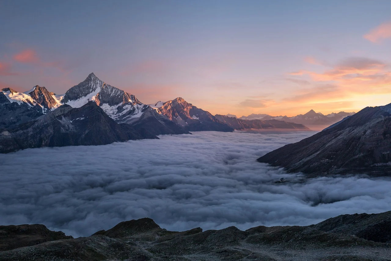 Glaciar do Aneto ao amanhecer